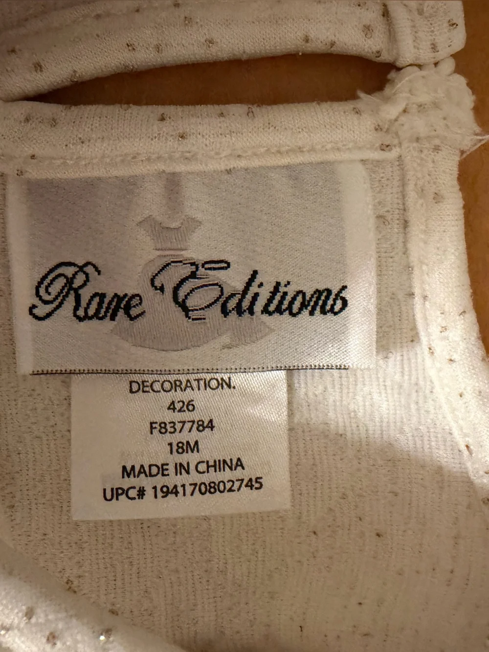 Rare Editions Cream Eyelet Front-Tie Bodysuit